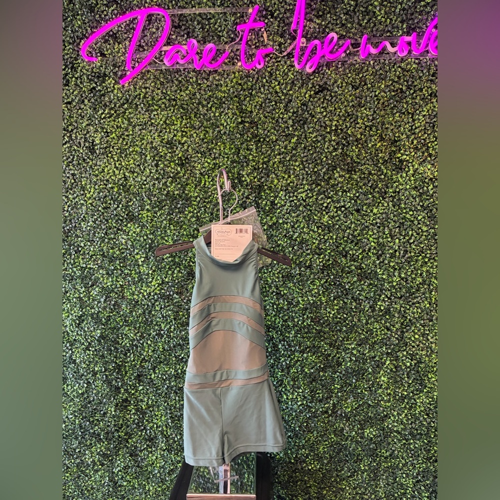 Green Sleeveless Athletic Jumpsuit
